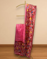 Aangan Rang Alpona Batik Saree