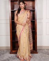 Kanak Dhara – Handloom Mercerized Cotton Banarasi Saree