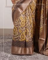 Kanak Vrinda – Handblock Multani Print Saree in Liva Fabric