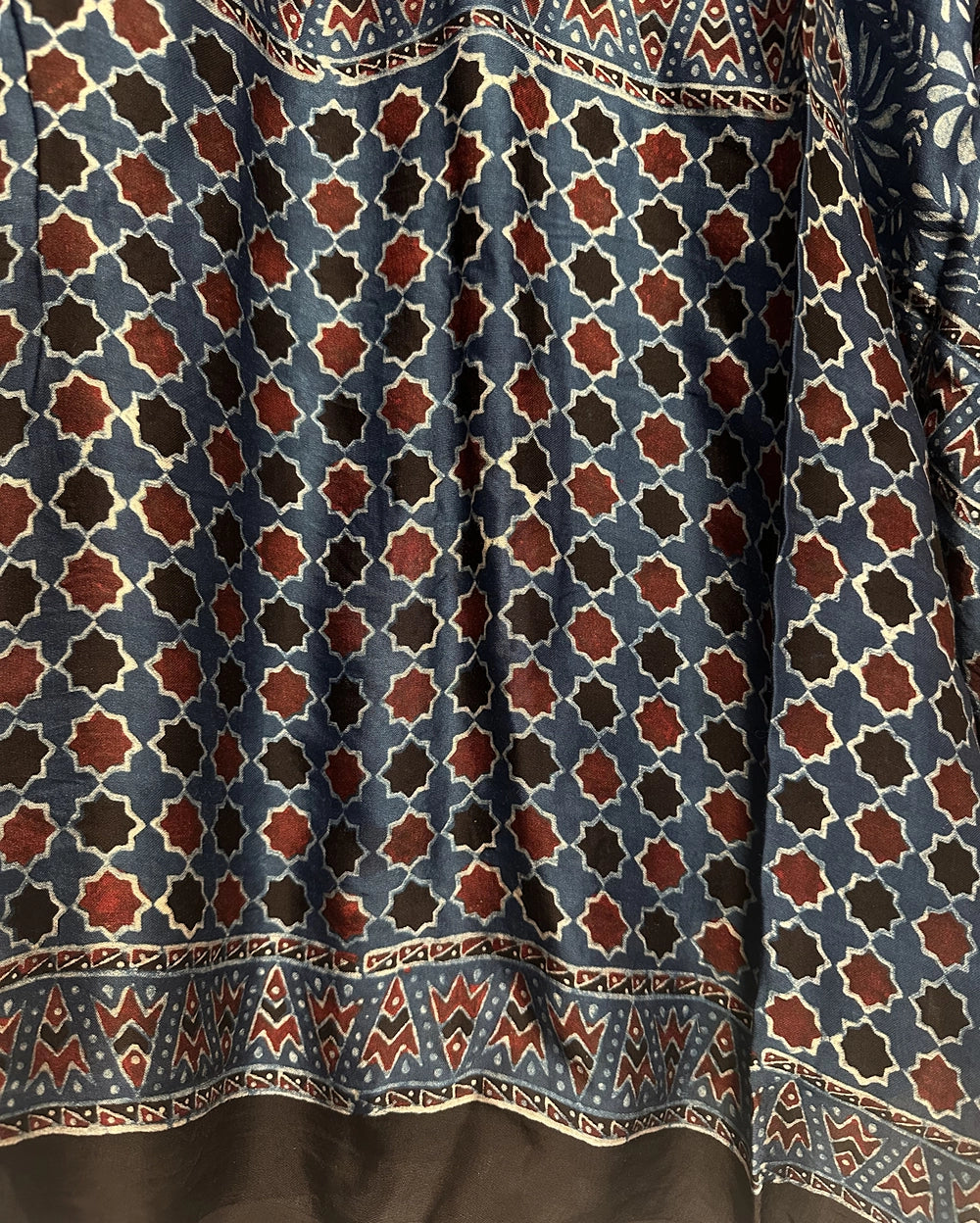 Neelantarini – Ajrakh Modal Silk Saree