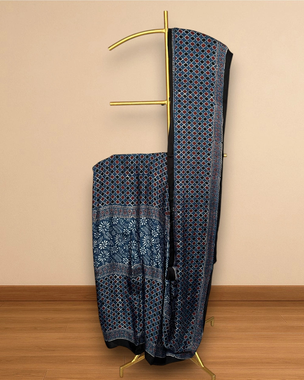 Neelantarini – Ajrakh Modal Silk Saree