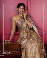 Sunehri Baag – Handblock Multani Print Saree in Liva Fabric