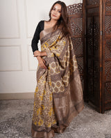 Pushpanjali – Handblock Multani Print Saree in Liva Fabric