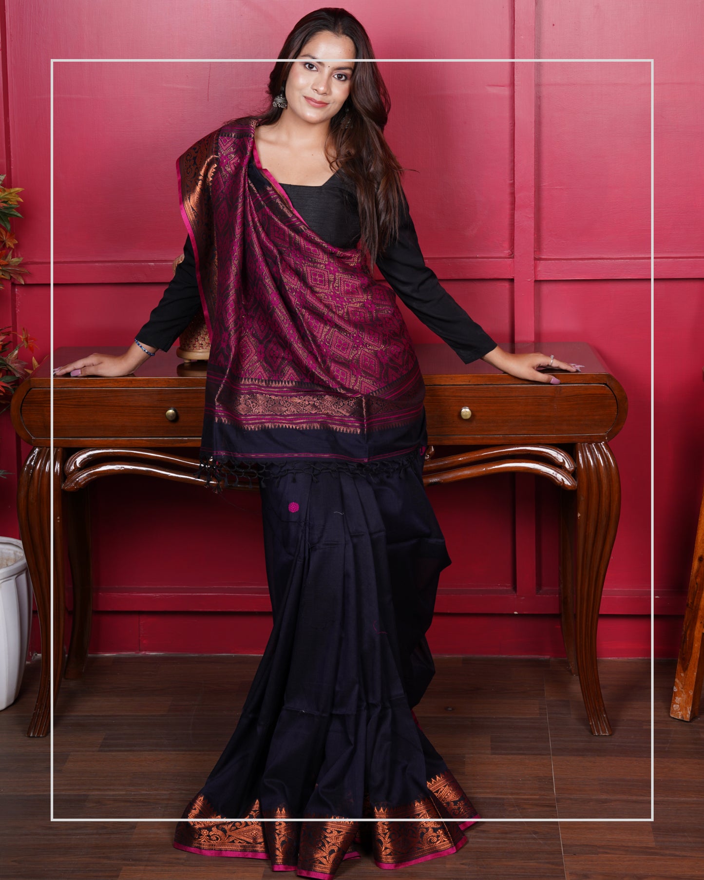 Neelanjana – Handloom Mercerized Cotton Banarasi Saree