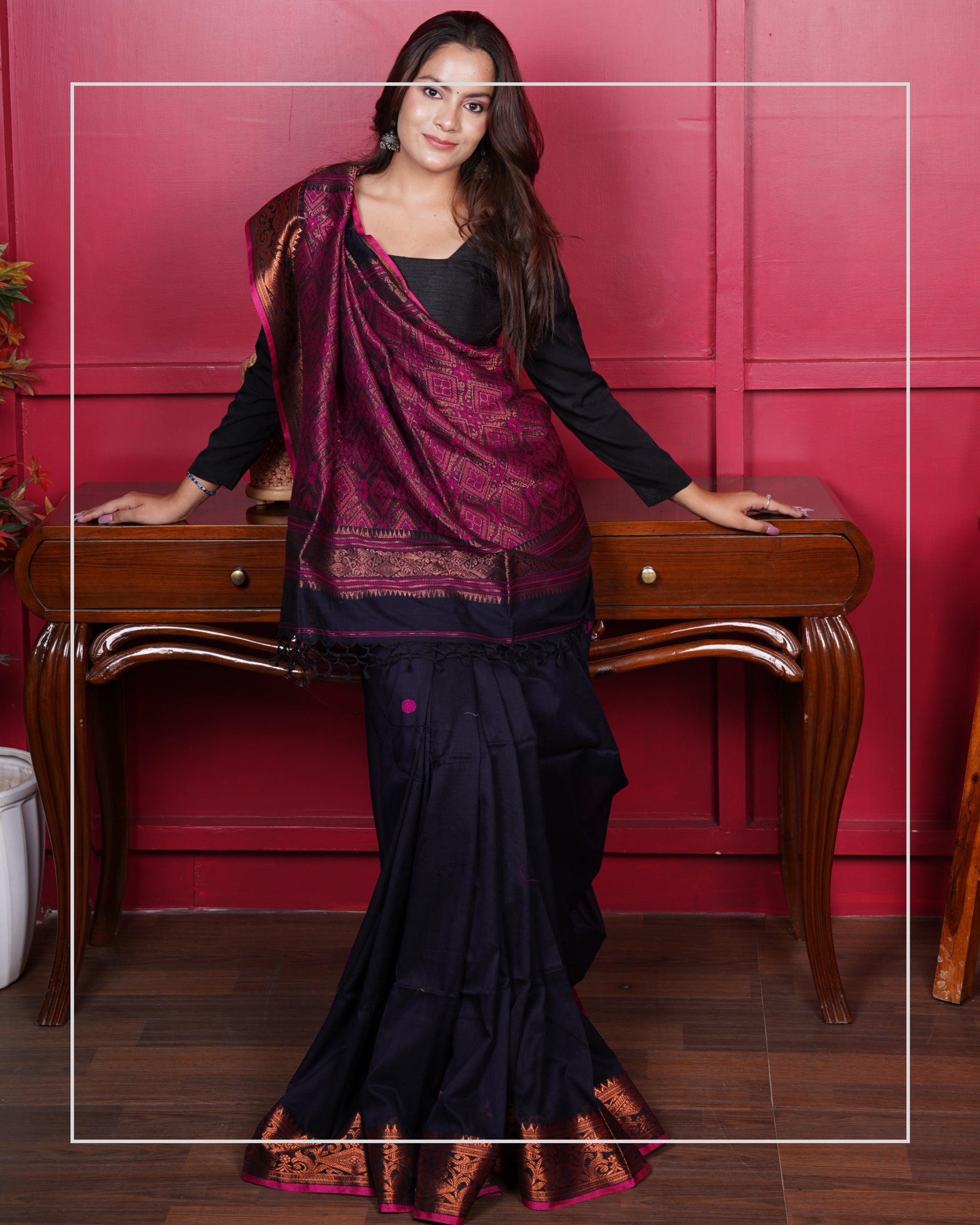 Neelanjana – Handloom Mercerized Cotton Banarasi Saree