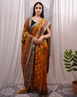 Kesar Bagh – Pashmina Design Silk-Blend Saree with Stole
