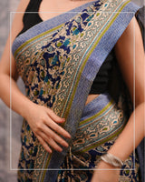 Neel Baagh – Pashmina Design Silk-Blend Saree with Stole