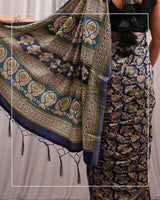 Neel Baagh – Pashmina Design Silk-Blend Saree with Stole