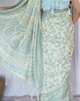 Noor Baagh – Pashmina Design Silk-Blend Saree with Stole