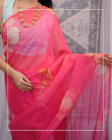Gulabi Saaz – Hand-Embellished Chiffon Saree