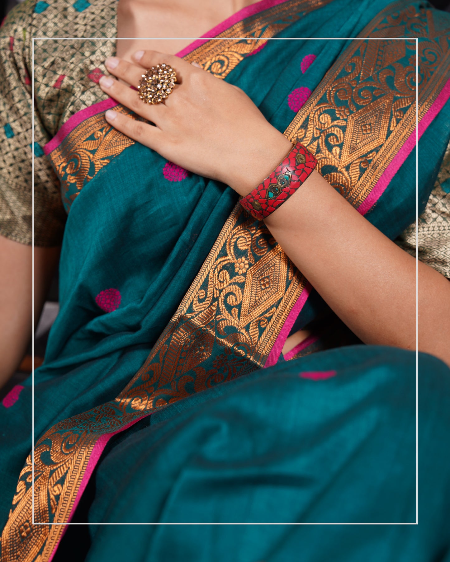 Tejasvi – Handloom Mercerized Cotton Banarasi Saree