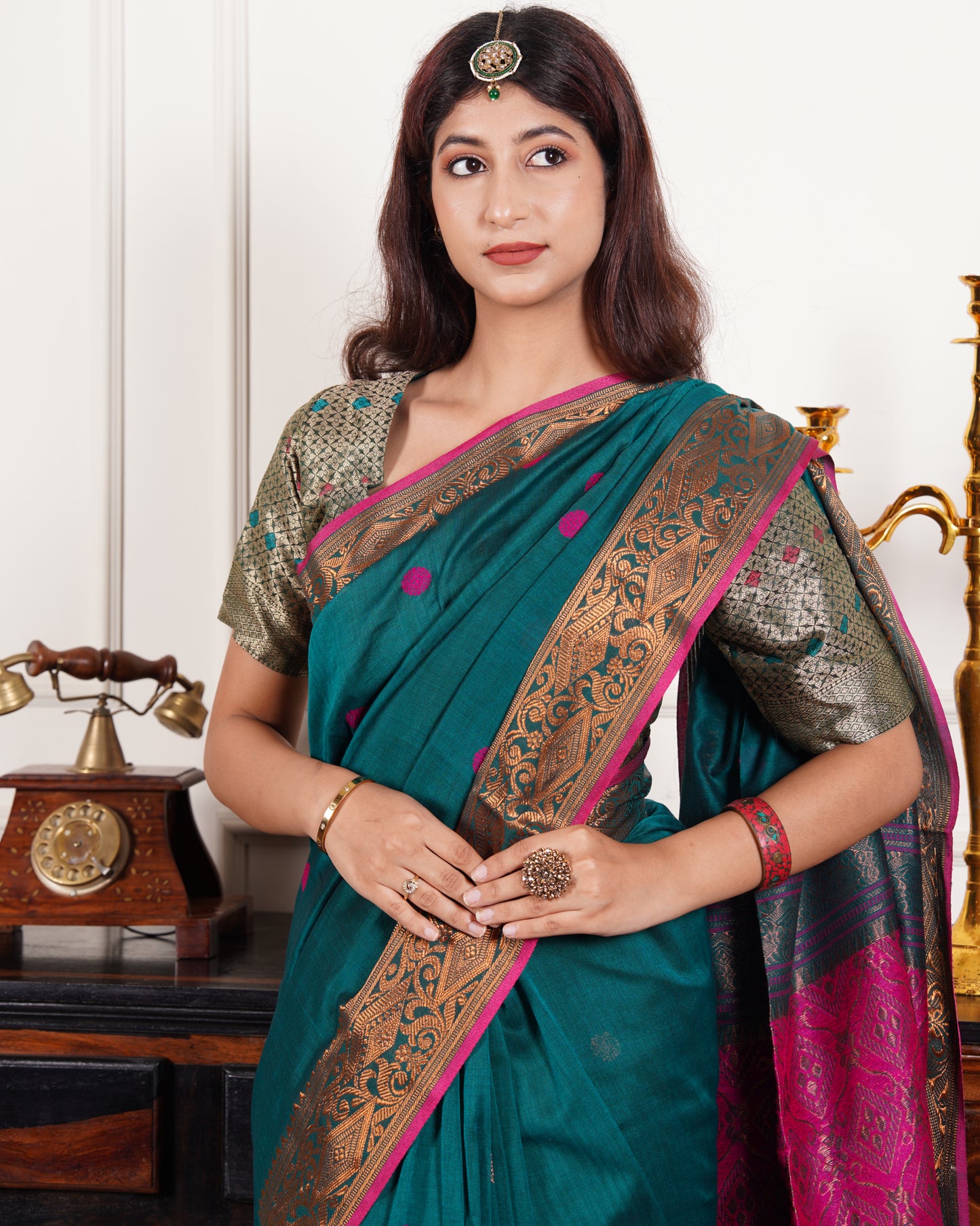 Tejasvi – Handloom Mercerized Cotton Banarasi Saree