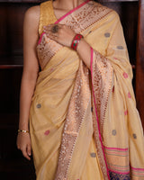Kanak Dhara – Handloom Mercerized Cotton Banarasi Saree