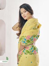 Sunlit Garden Linen Saree