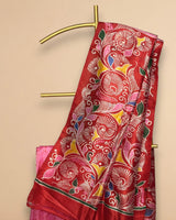Aangan Rang Alpona Batik Saree