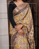 Pushpanjali – Handblock Multani Print Saree in Liva Fabric