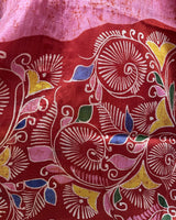 Aangan Rang Alpona Batik Saree