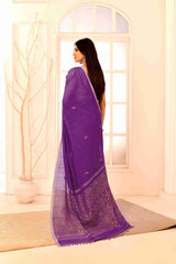 Rangraaga Pure Cotton Handloom Jamdani with Warli Story-Weave | Blouse Piece Included